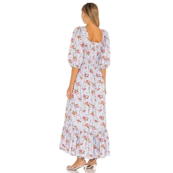 LOVESHACKFANCY Minnia Maxi Floral Dress Lavender Moon XS - Picture 4 of 12